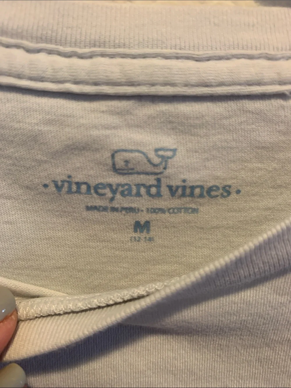Vineyard Vines Light Blue Short-Sleeve Pocket Tee with Whale Logo​